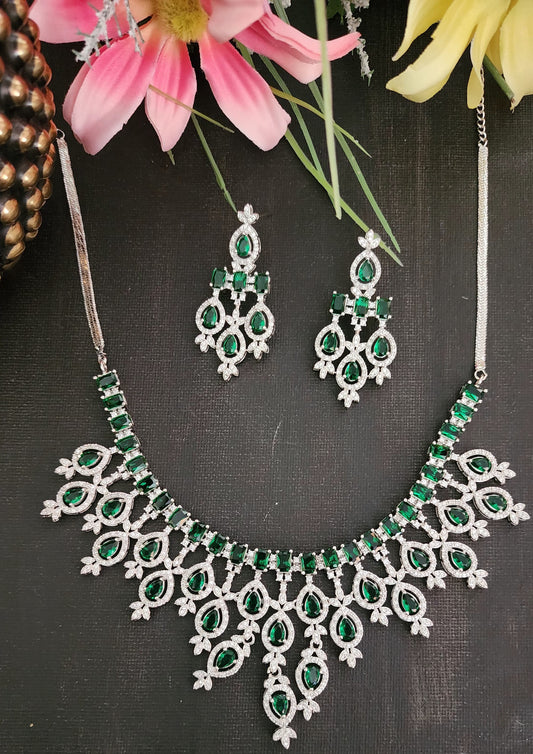 Gorgeous premium CZ AD Necklace and Earrings sets