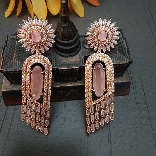 CZ CZ Sapphire Statement Earrings