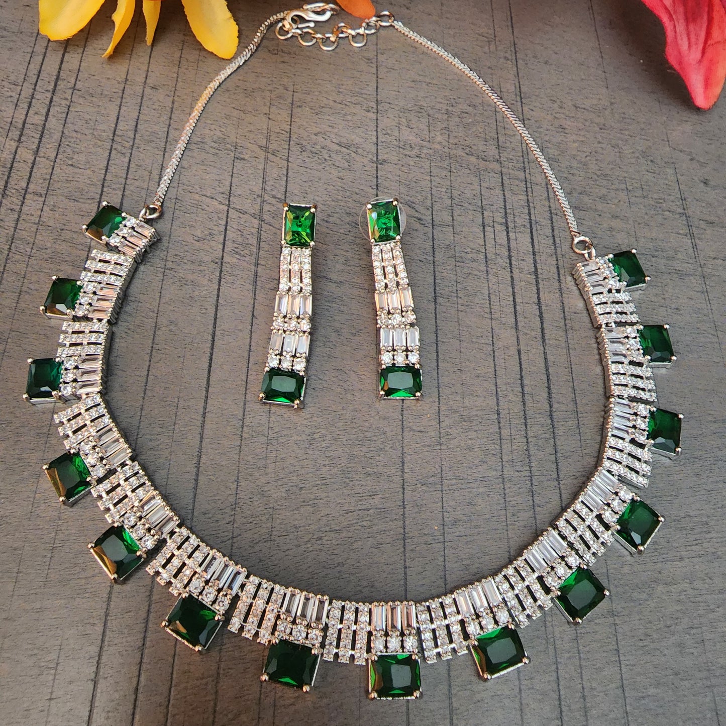 CZ Necklace and Earring