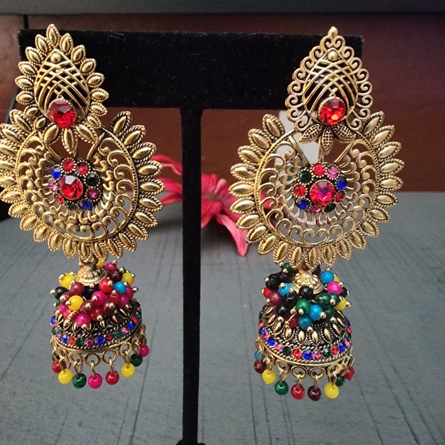 Multi Colored Earrings Jhumka