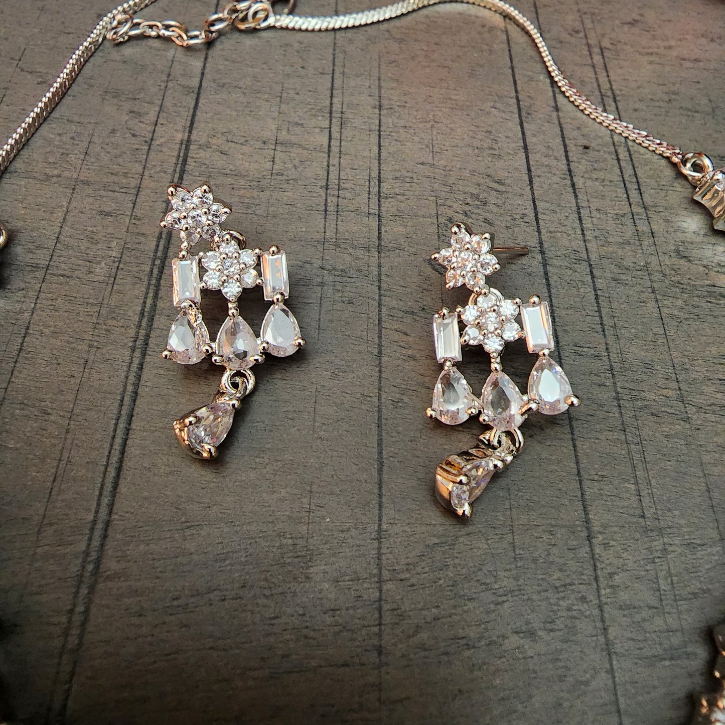 CZ Necklace and Earrings