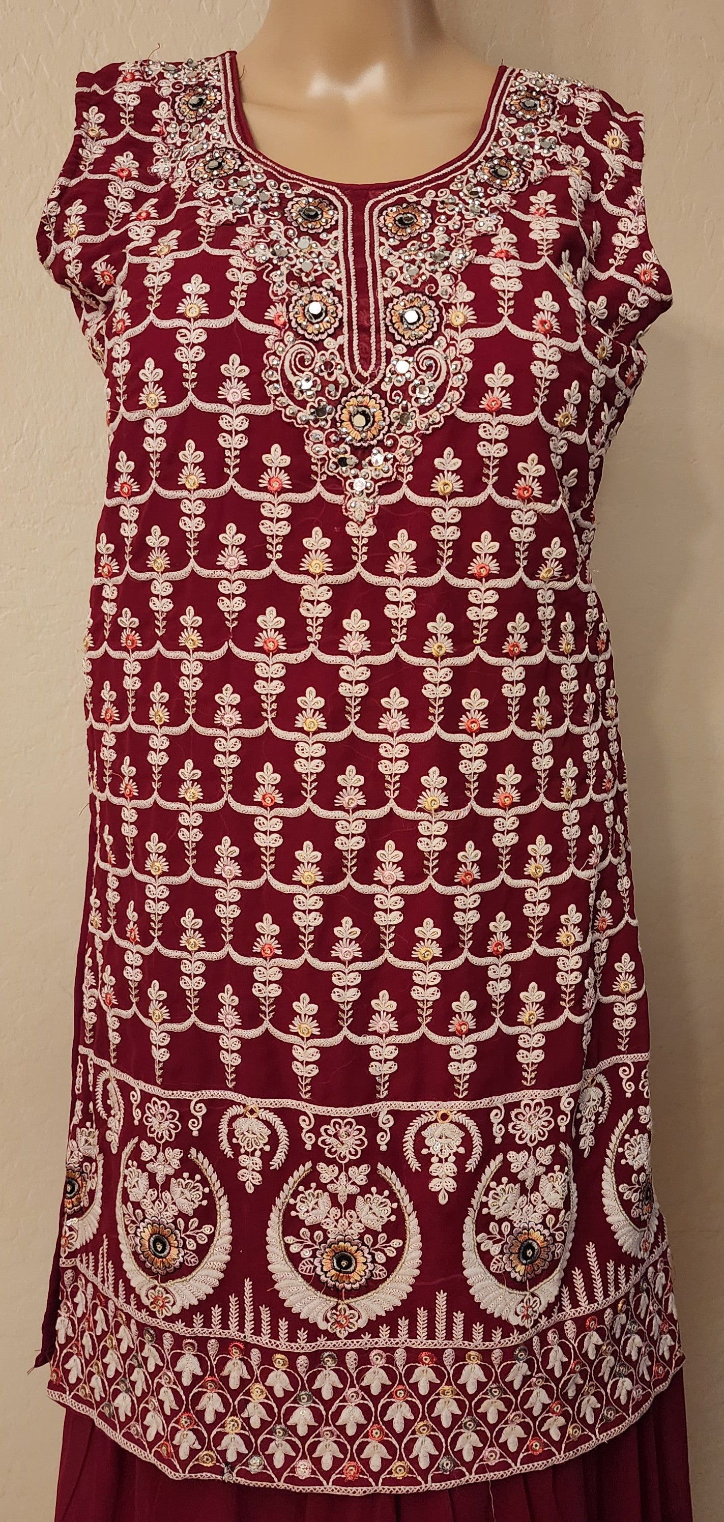 Hand Embroidery Kurta and Sarara Set