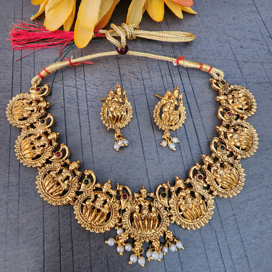 Temple Necklace and Earrings