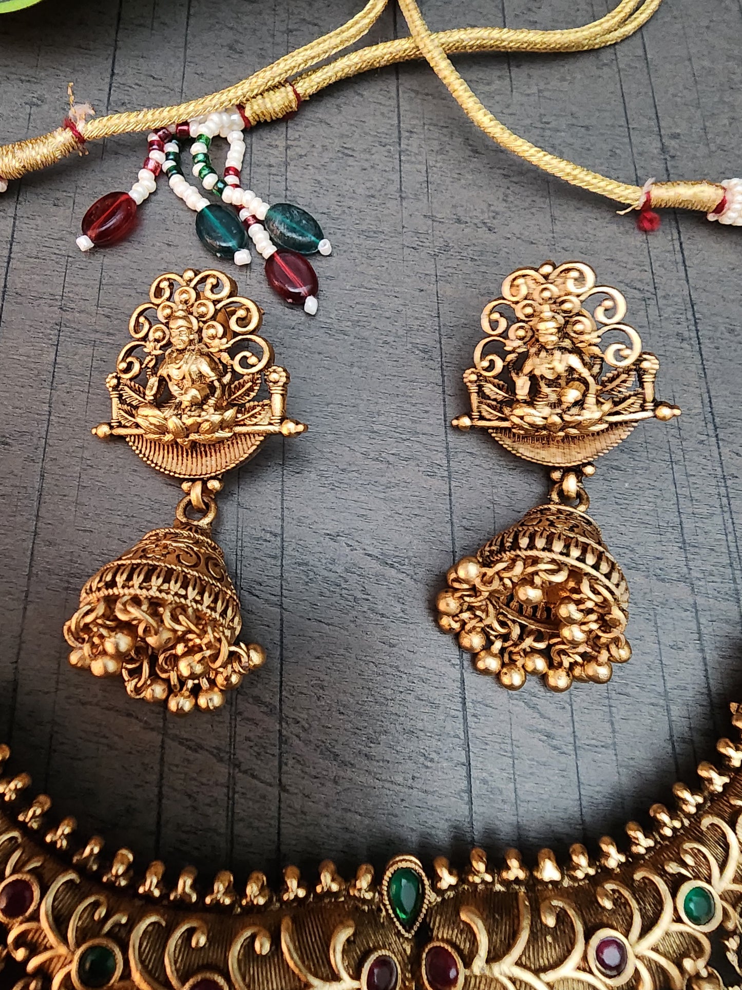 Temple Necklace and Earringsl