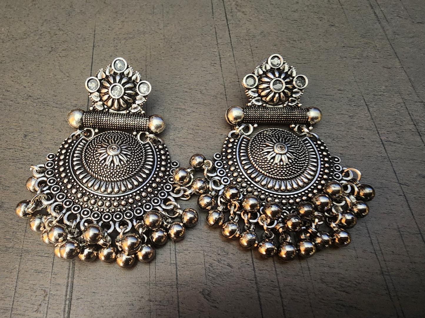 Nuri oxidise Necklace and Earring Jhumka